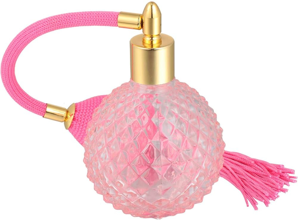 Healifty Crystal Art Vintage Style Refillable Perfume Atomizer Long Spray Bottle 100ml Pink | Amazon (US)
