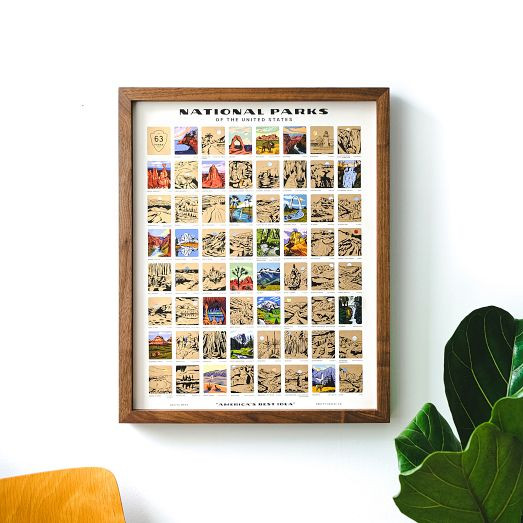 Native Maps National Parks Scratch-Off Print | West Elm (US)