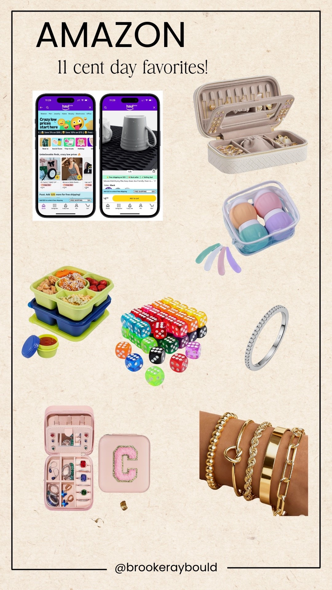 On 11/11 only, Amazon Haul is dropping $0.11 deals! (It’s your lucky day). $0.11 deals on cross-category selection. Items are selling fast – place your order before it’s too late. 3 products per customer (from the $0.11 deal), shop other crazy-low priced products throughout the storefront, including $1 items. If your cart hits $25, you get free shipping!

@amazon, #ad, #founditonamazon