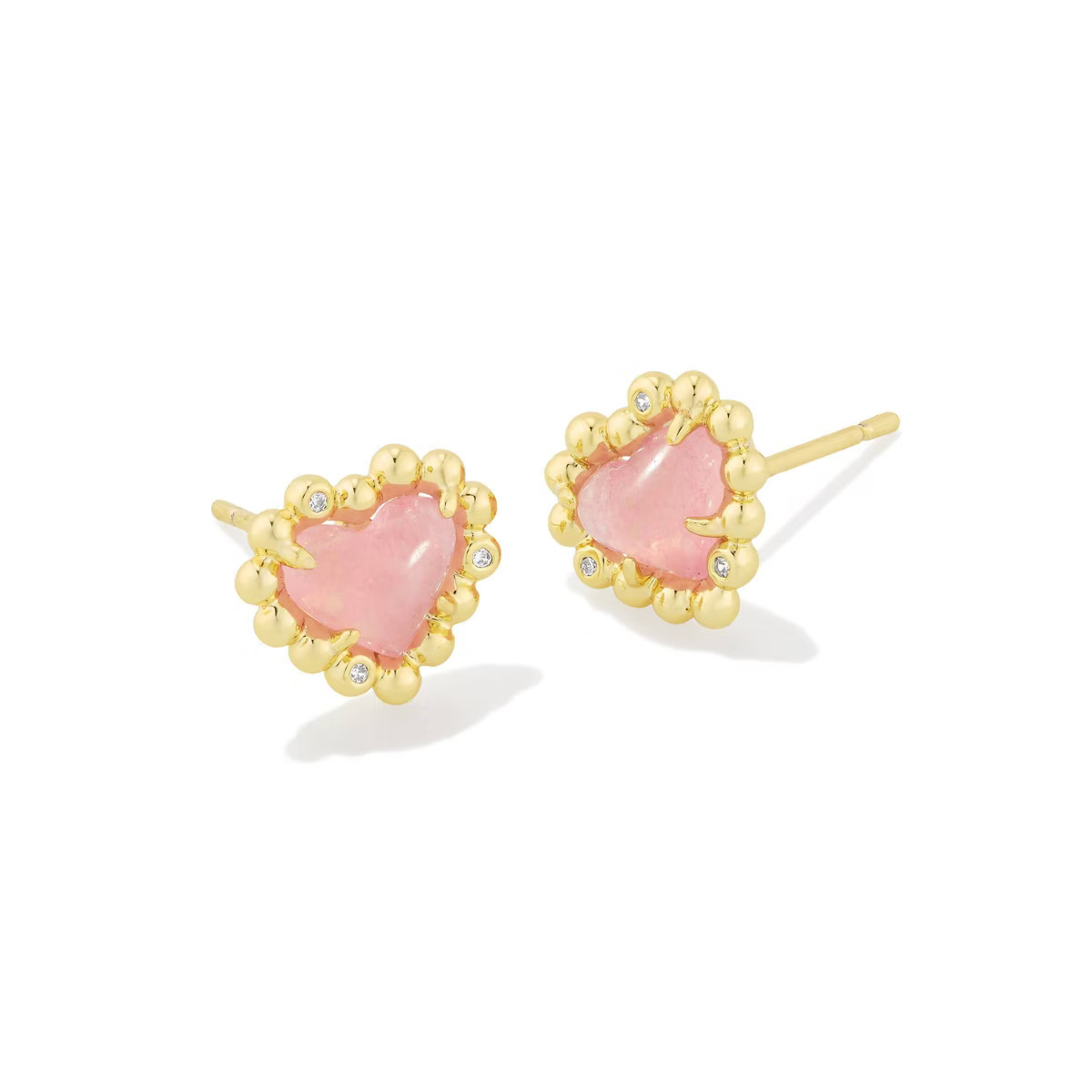 Kendra Scott Anna Framed Stud Earrings - Light Mauve/Gold | Target
