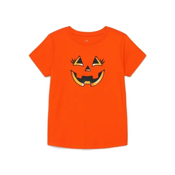 Way to Celebrate Girls Halloween Graphic T-Shirt, Sizes 4-18 | Walmart (US)