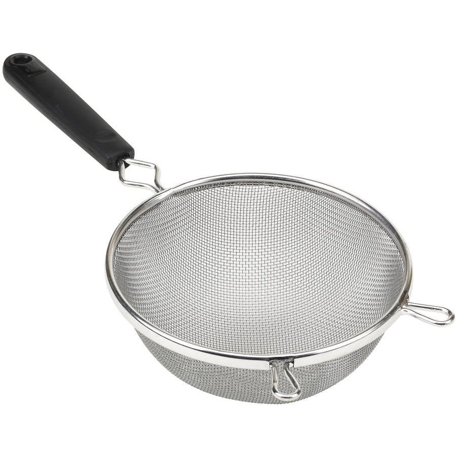 GoodCook 6" Stainless Steel Mesh Handheld Strainer, Black/Silver - Walmart.com | Walmart (US)