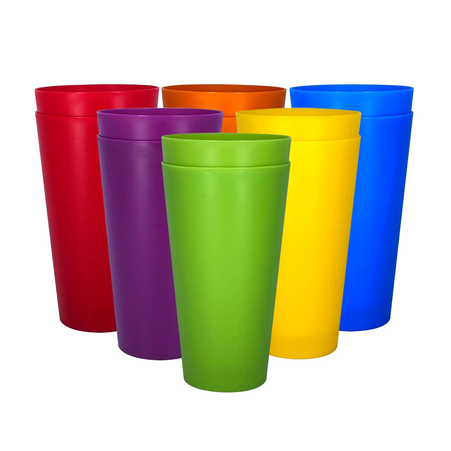 Yalin 32 Ounce Plastic Tumblers/Large Drinking Glasses/Party Cups/Iced Tea Glasses, Unbreakable, ... | Walmart (US)