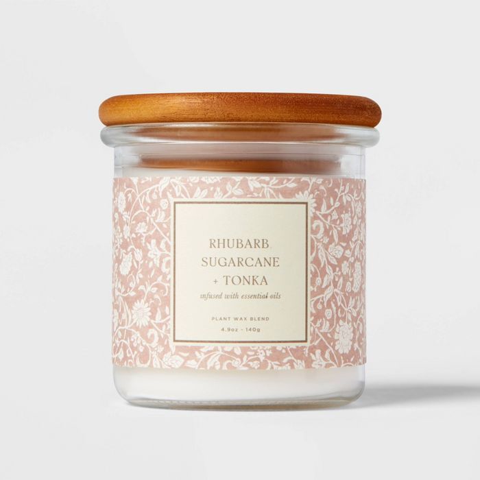 Lidded Jar Candle Rhubarb Sugarcane & Tonka - Threshold™ | Target