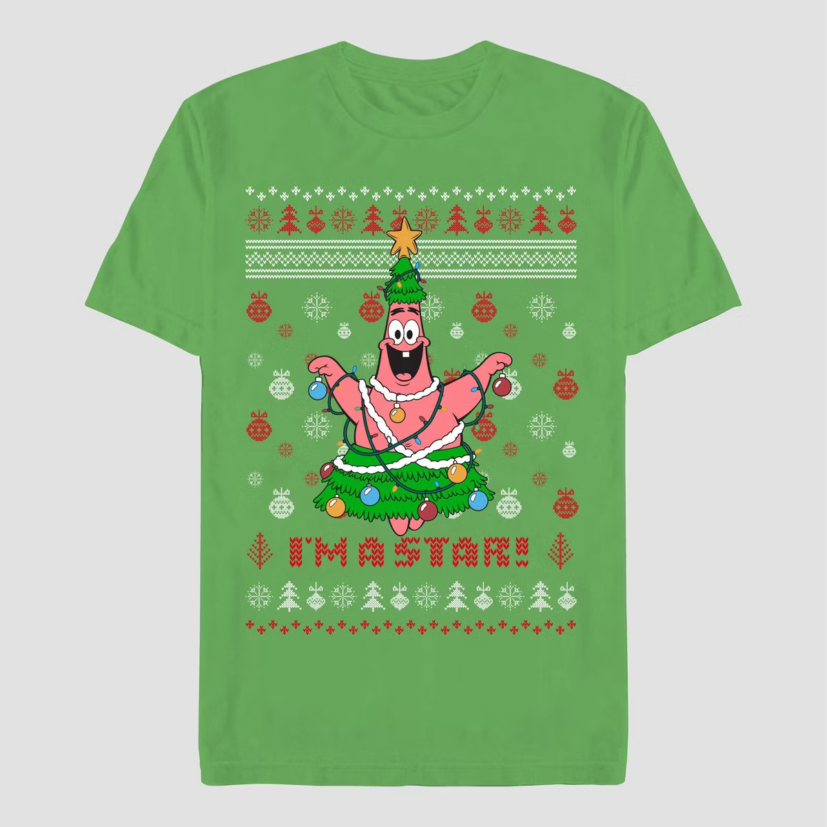 Men's Nickelodeon SpongeBob SquarePants Star Short Sleeve Graphic T-Shirt - Green | Target