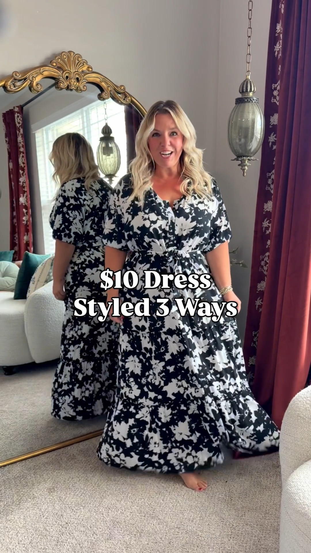 This short sleeve maxi dress is only $10 in all 4 color ways/patterns and is size inclusive! I styled it 3 ways here for fall! 

#LTKFindsUnder50 #LTKMidsize #LTKPetite