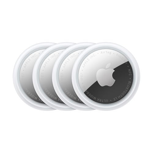Apple AirTag (2nd Generation) - 4 Pack: Tracker for Keychain, Wallet, and More; Locator with Sound; Simple One-Tap Setup with iPhone or iPad; Key Finder with up to 1.5X Precision Finding Range* | Amazon (US)
