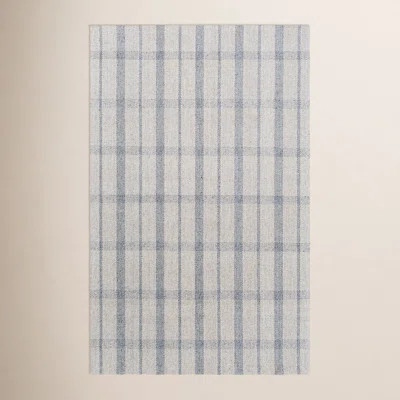 Louisa Plaid Handmade Flatweave Light Gray/Oatmeal/Gray Area Rug | Wayfair North America