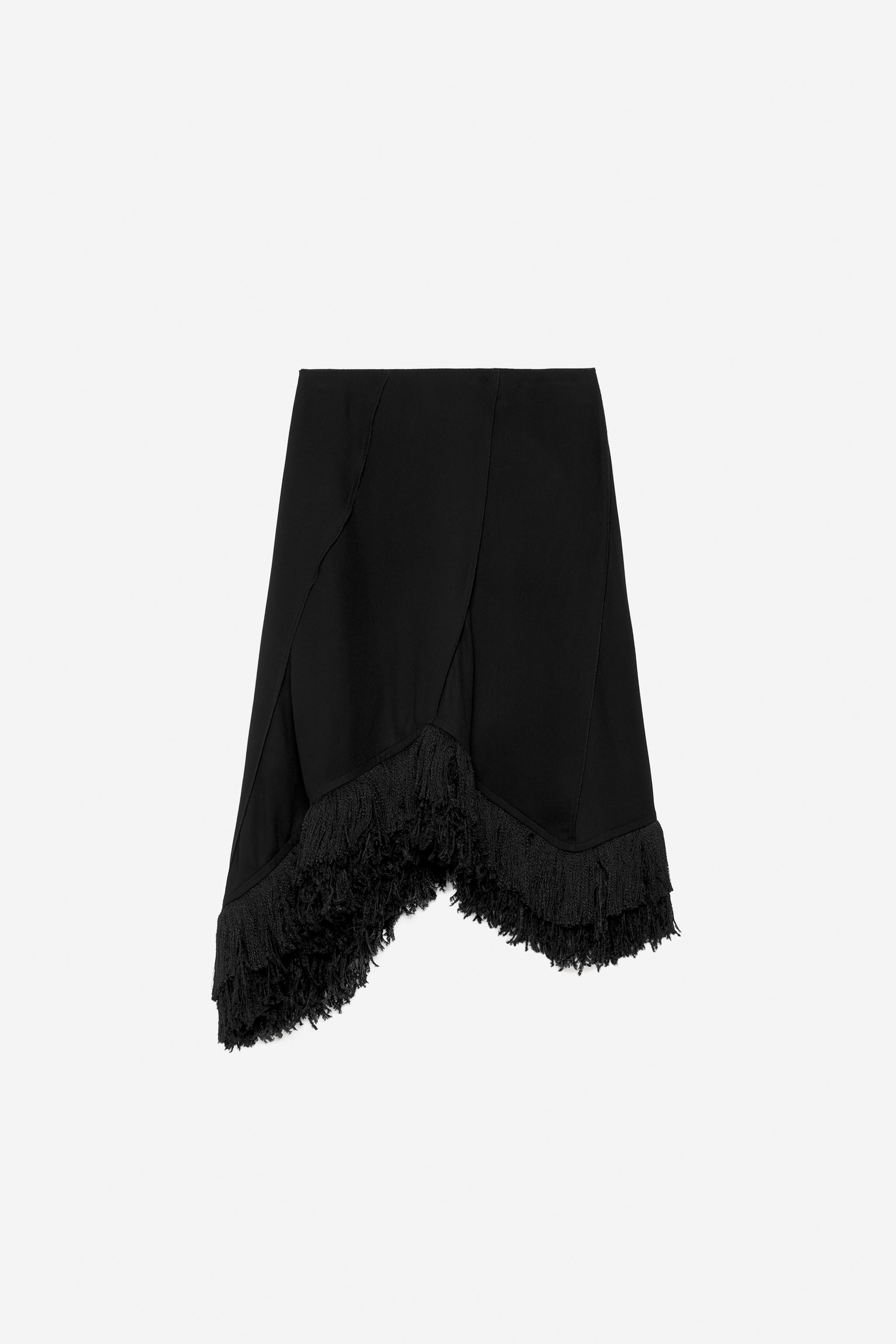ASYMMETRIC FRINGED SKIRT - THE ITEM | Zara US
