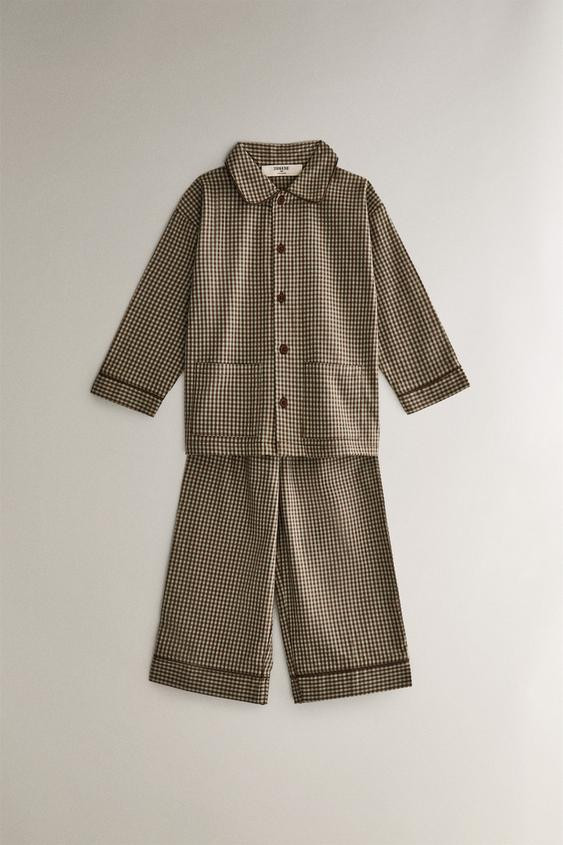 CHILDREN'S SMALL CHECK FLANNEL PYJAMA SET | Zara DE