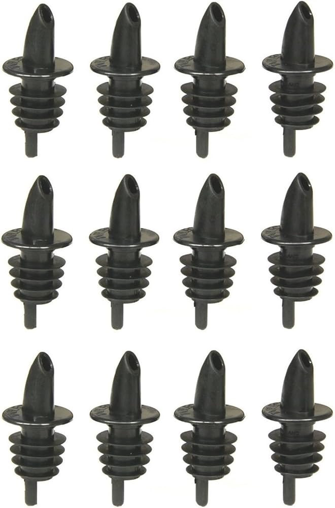 Tablecraft Free Flow Pourers, Black, 12-Pack | Amazon (US)
