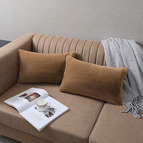 SISIZH Decorative Plush Faux Fur Throw Pillow Covers with Zipper Closure, 12x20 Inch Luxury Velve... | Amazon (US)