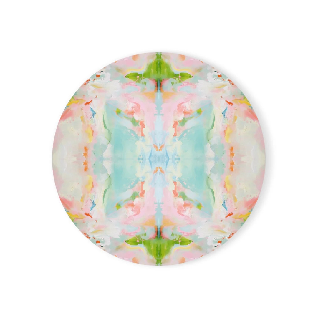 Blue, Pink & Green Butterfly Sanctuary Cork Back Coaster Drink Coaster Home Decor Gift for Women ... | Etsy (US)