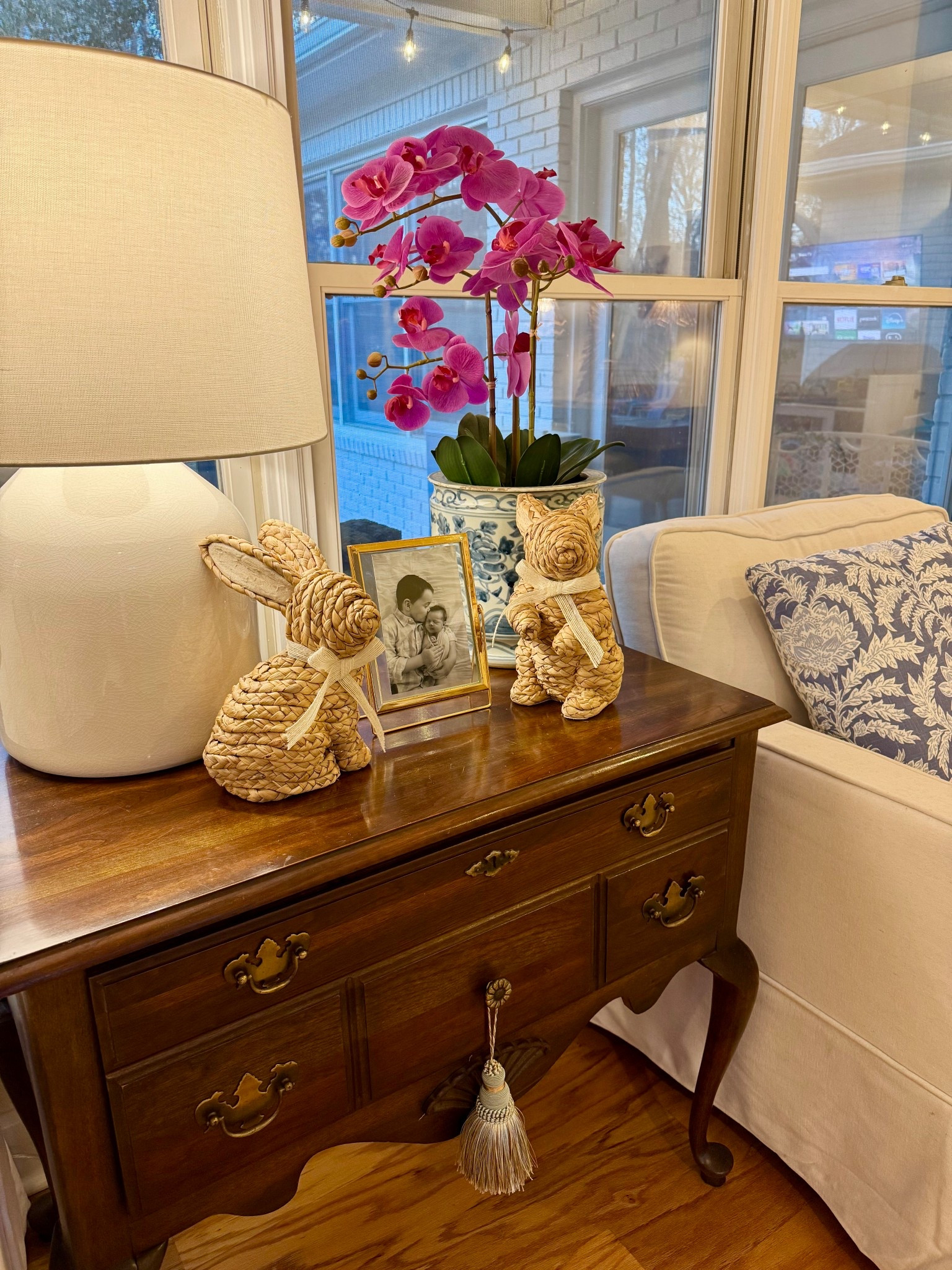 The most perfect, simple coastal easter bunny decor 

#LTKFindsUnder50 #LTKHome