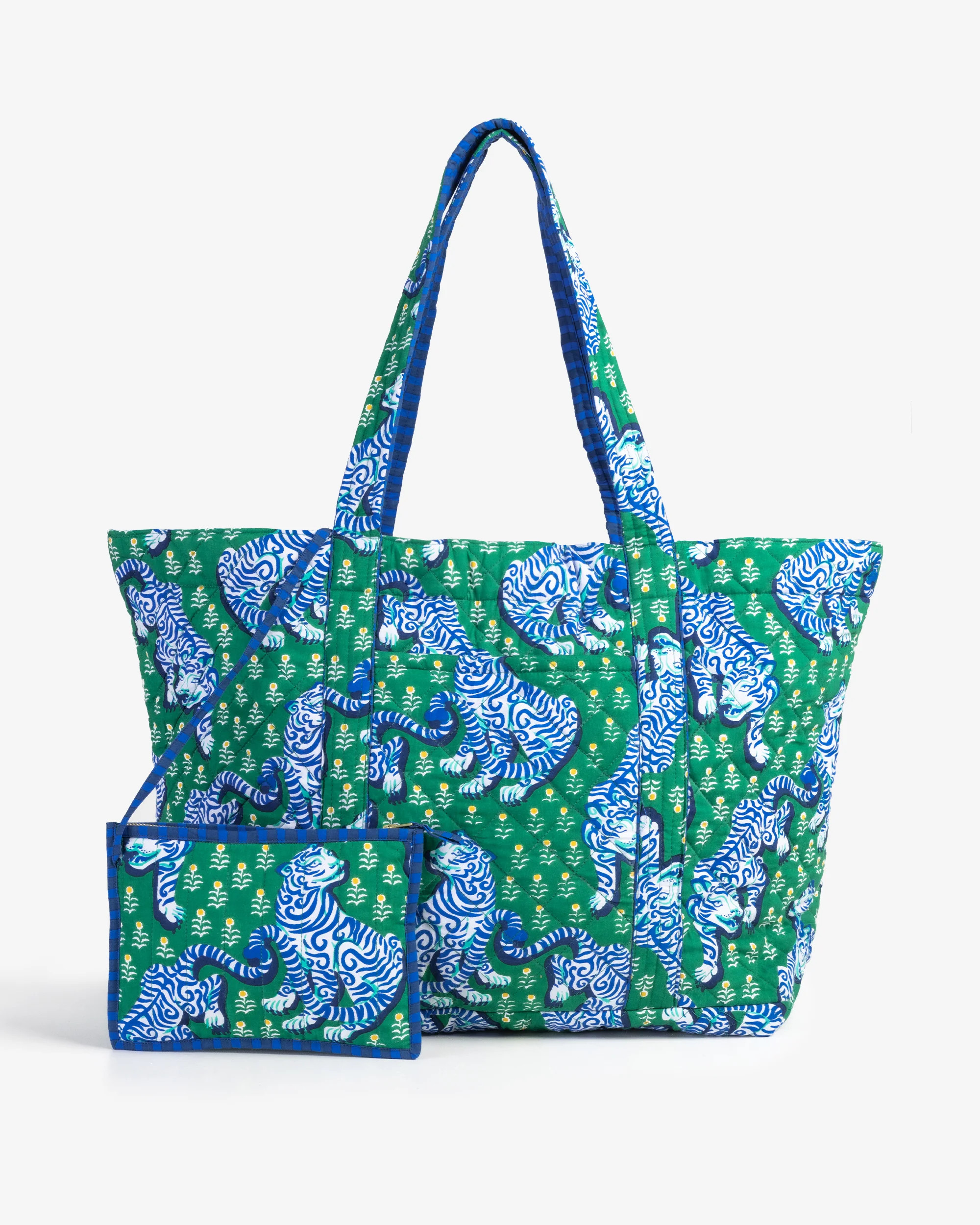 Tiger Queen - Weekend Bag with Pouch - Jade | Printfresh