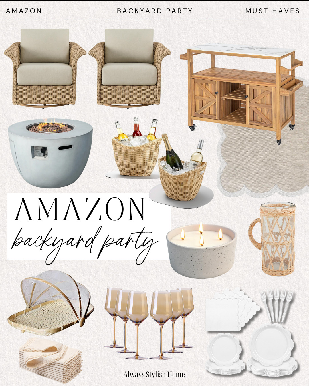 Amazon backyard party finds for spring/summer ☀️✨ everything you need for the cutest outdoor setup — cozy lighting, hosting essentials, neutral decor, and all the little details that make summer nights feel special 🤍 amazon backyard party finds, outdoor entertaining ideas, summer hosting essentials, backyard party decor, patio decor amazon, outdoor hosting inspiration, backyard setup ideas, summer party aesthetic, patio entertaining decor, cozy outdoor lighting, backyard oasis ideas, outdoor dining setup, spring summer hosting 

 #LTKSeasonal #LTKHome