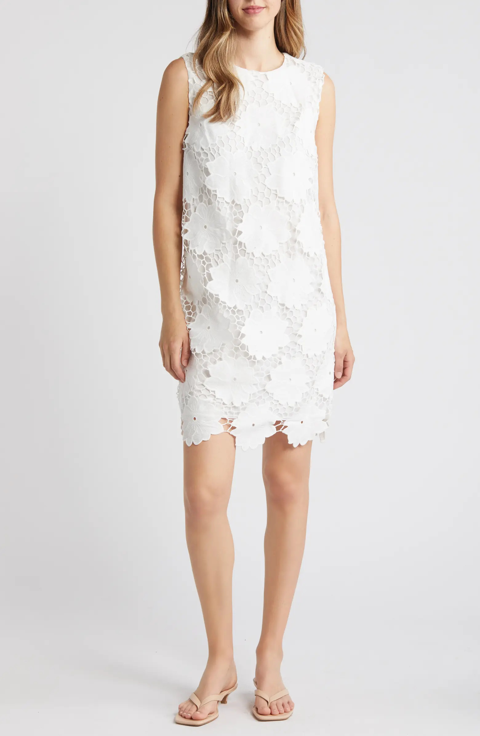 Floral Eyelet Shift Dress | Nordstrom