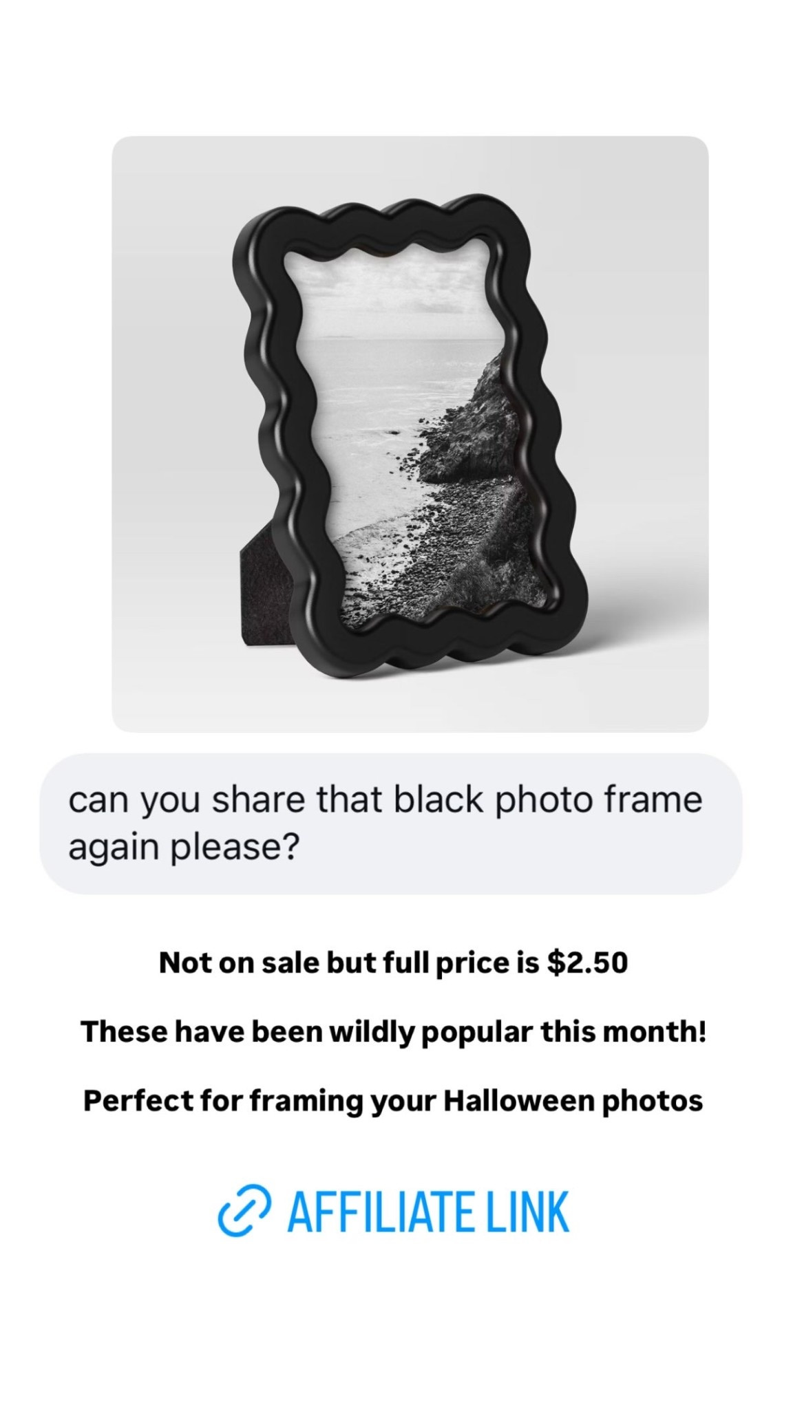 Not on sale but full price is $2.50 

These have been wildly popular this month! 

Perfect for framing your Halloween photos
