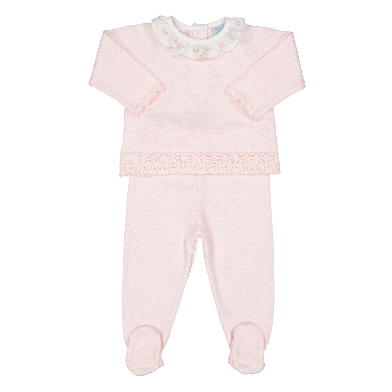 Rose Ruffle Collar Diamond Knit Set | Feltman Brothers