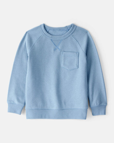 Toddler Boy DayDream Fleece Long-Sleeve Sweatshirt - Blue | Carter's Inc