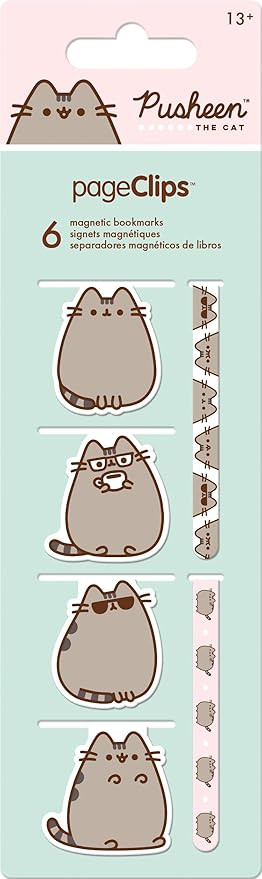 Pusheen The Cat Magnetic Page Clips (6-Pack) Stationery | Amazon (US)