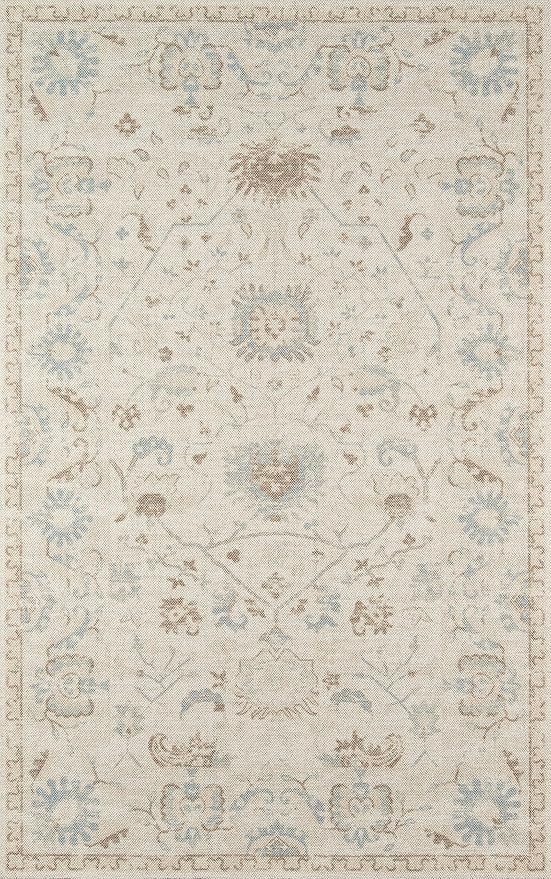 Momeni Anatolia Wool and Nylon Area Rug, 6'6" X 9', Beige | Amazon (US)