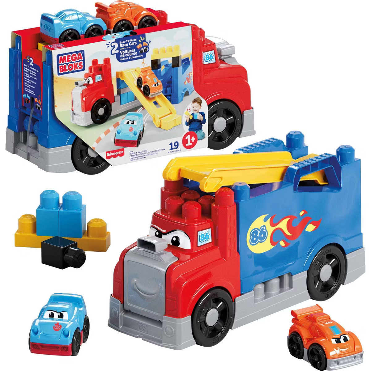 Mega Bloks First Builders Build & Race Rig Toy Blocks for Toddler - 19pc | Target