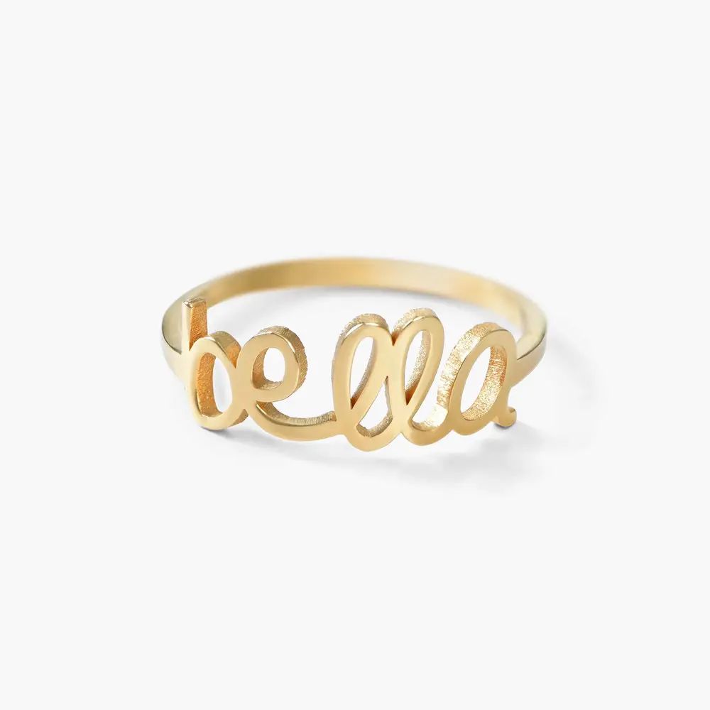 Pixie Name Ring - Gold Plated | Oak & Luna (US)