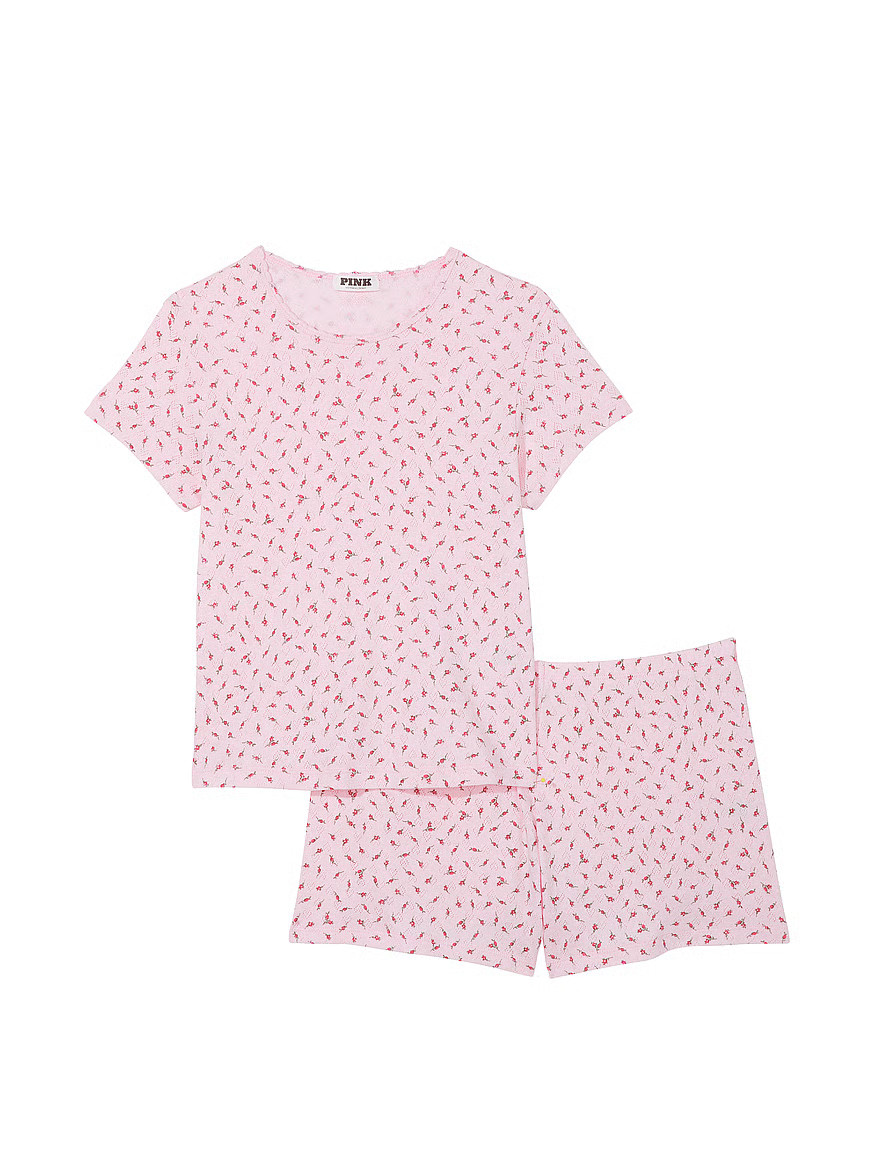 Buy Cotton Heart Pointelle Short Pajama Set - Order Pajamas Sets online 5000009759 - PINK US | Victoria's Secret (US / CA )