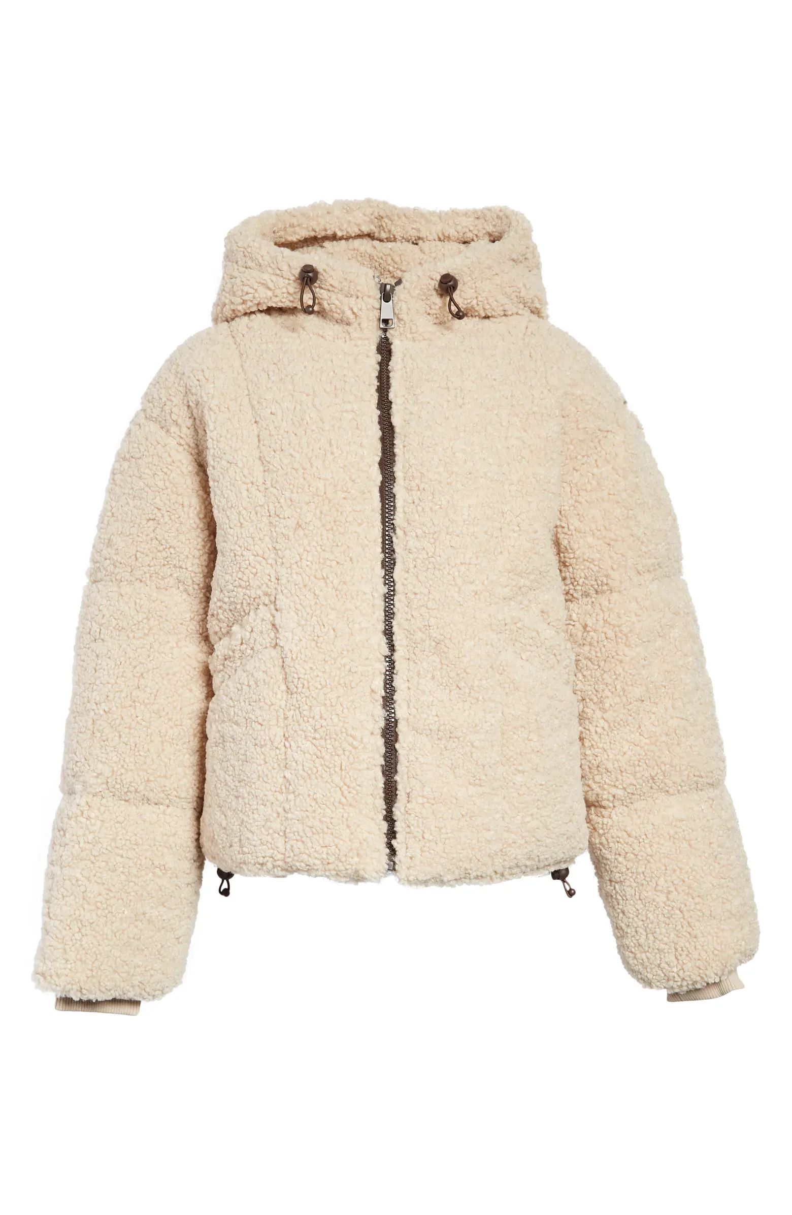 Topshop Hooded High Pile Fleece Jacket | Nordstrom | Nordstrom