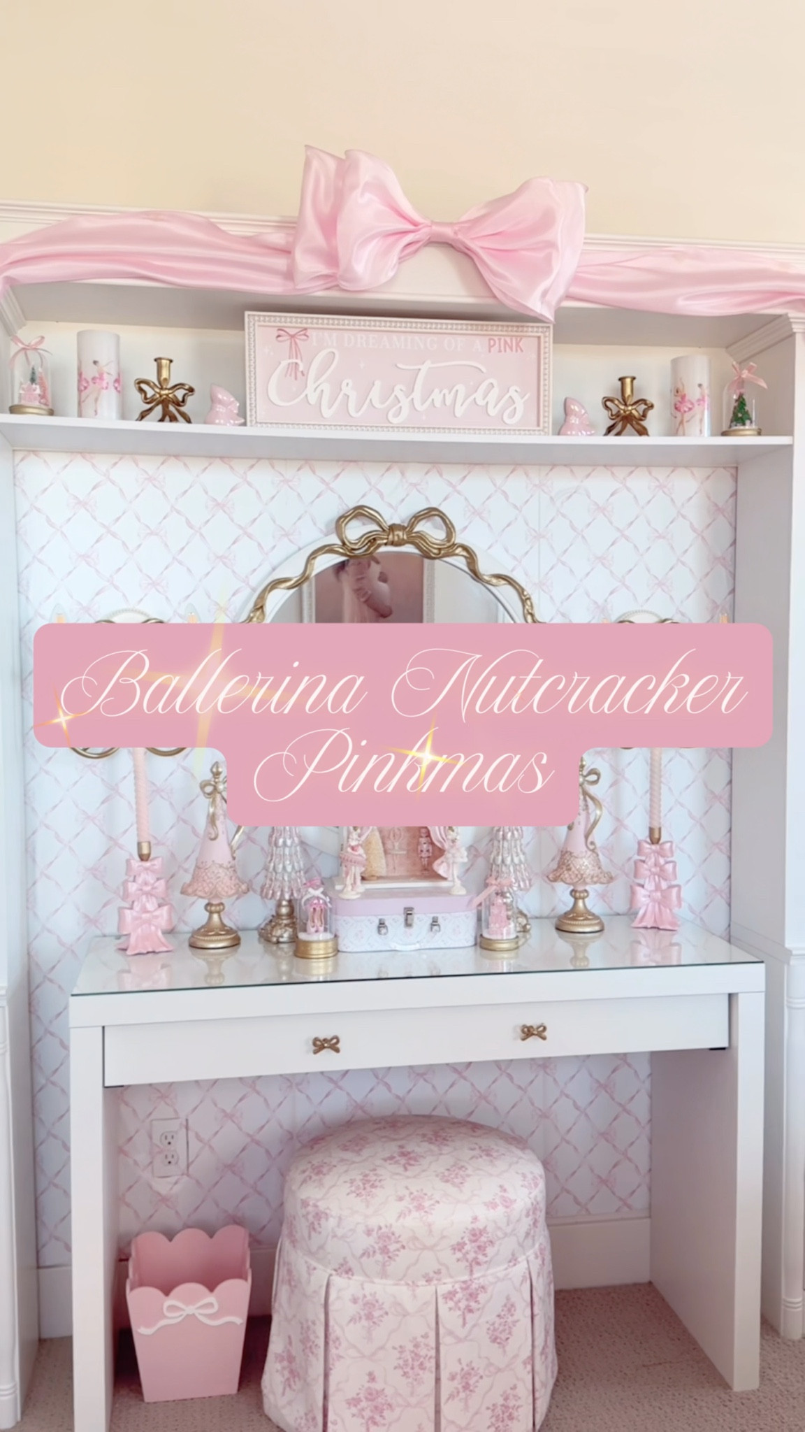 Ballerina nutcracker pinkmas bow vanity  

#LTKHoliday #LTKSeasonal #LTKHome