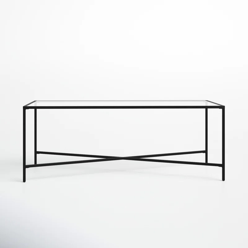Henley 48" Glass and Steel Coffee Table | Wayfair North America