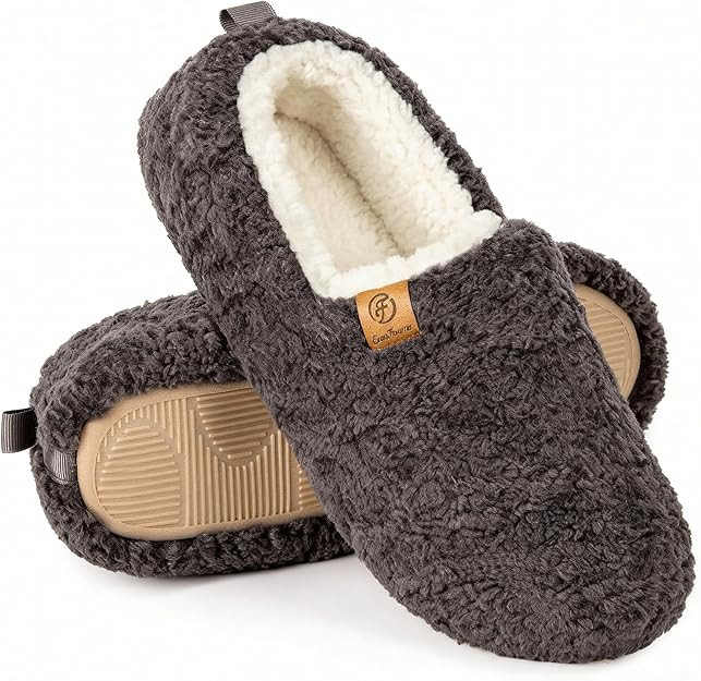 EverFoams Women’s Soft Curly Full Slippers Memory Foam Lightweight House Shoes Cozy Loafer with... | Amazon (US)