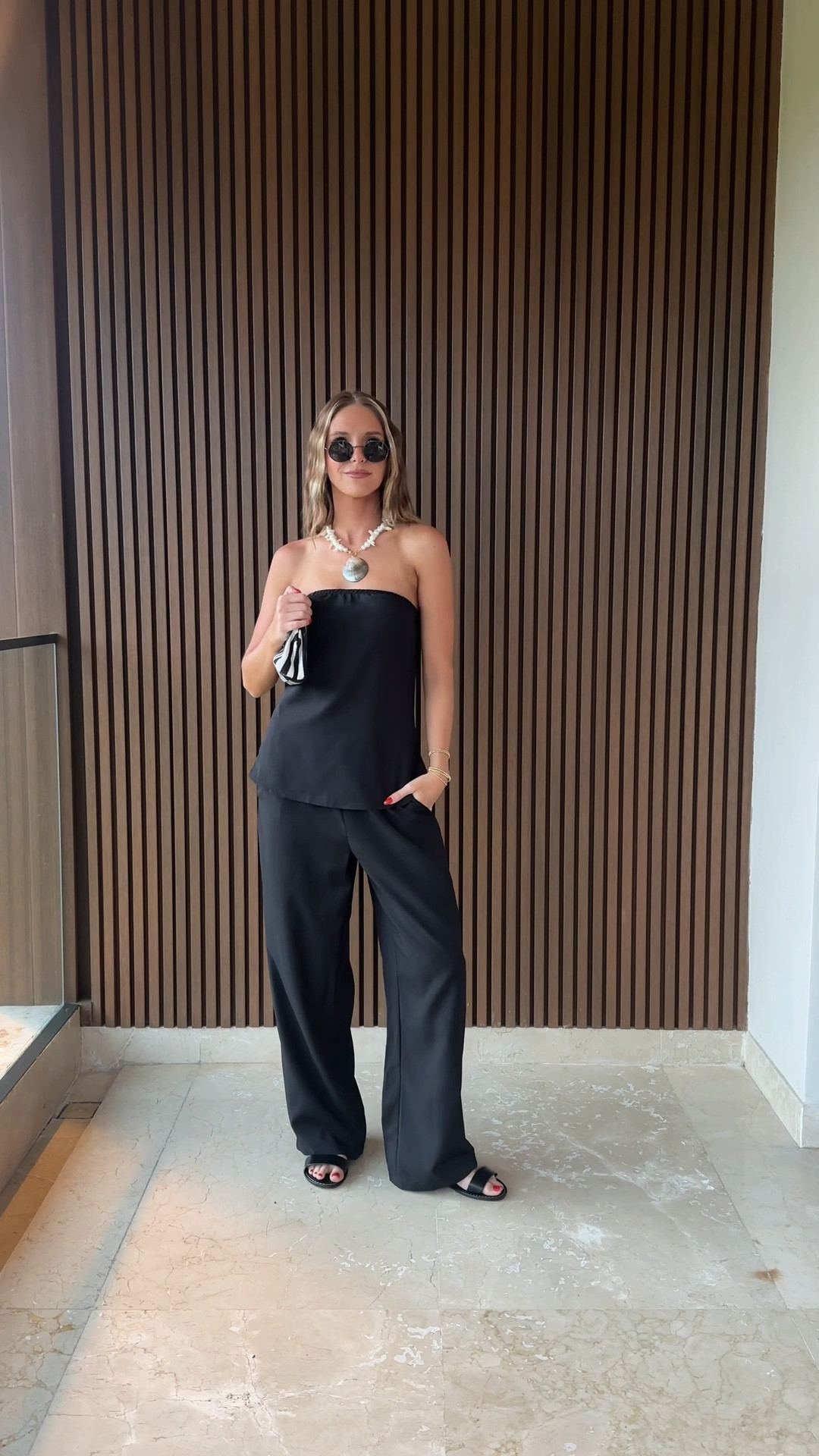 vacation mode: on #vacationoutfit #matchingset #allblack #shellnecklace #summeroutfit

#LTKStyleTip #LTKTravel #LTKFindsUnder50