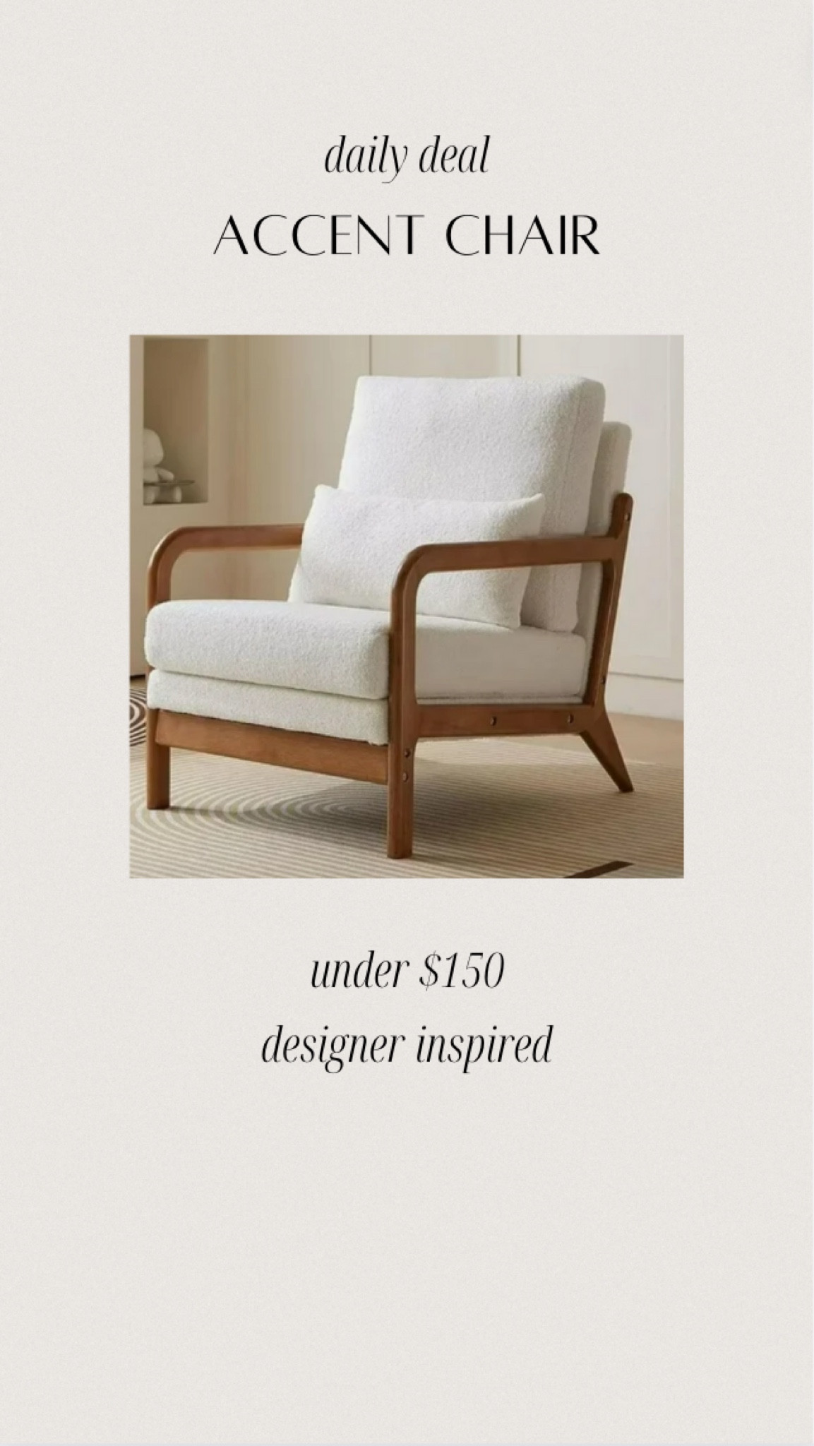 Great Walmart find! Designer inspired Teddy Sherpa Accent Chair on sale under $150

#LTKhome #LTKstyletip #LTKsalealert