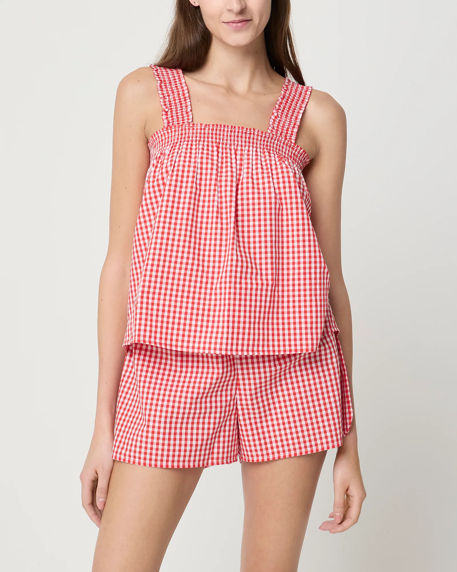 Smocked tank top and short pajama set | J.Crew Factory