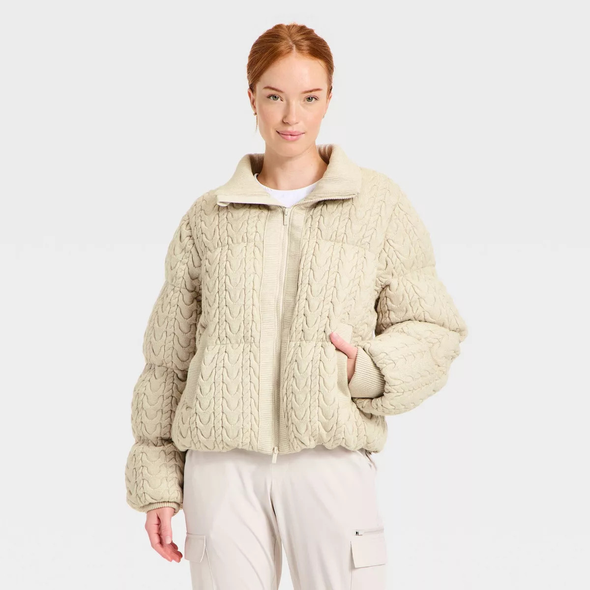 Women's Puffer Jacket - All In Motion™ Light Blue | Target