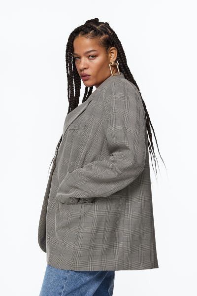 Single-breasted Jacket | Grey Jacket Jackets | Work Wear Style | Work Outfit | H&M (US + CA)