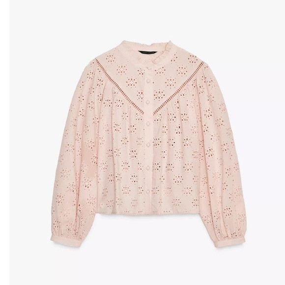 Zara Eyelet embroidery shirt | Poshmark