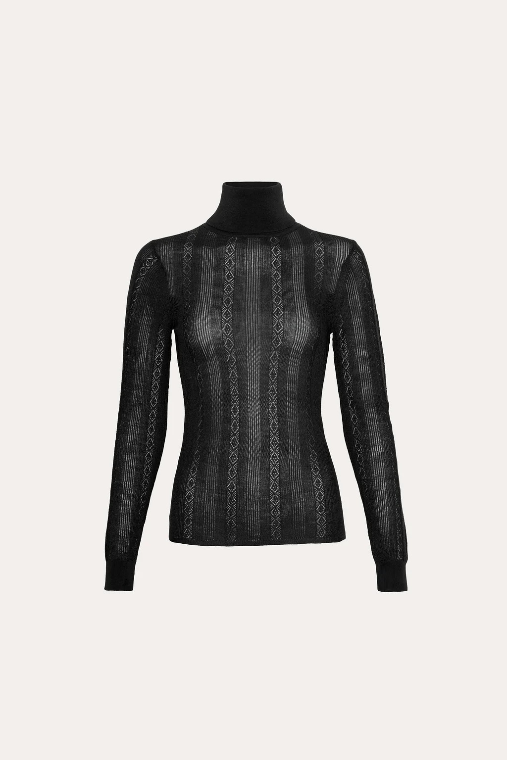 Silk Pointelle Turtleneck Sweater | Elie Tahari
