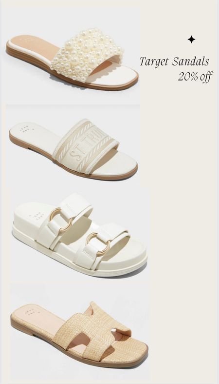 Target sandals 20% sale 
Target 
Sandals 
Vacation finds
Spring break 

#LTKSpringSale #LTKstyletip #LTKfindsunder50