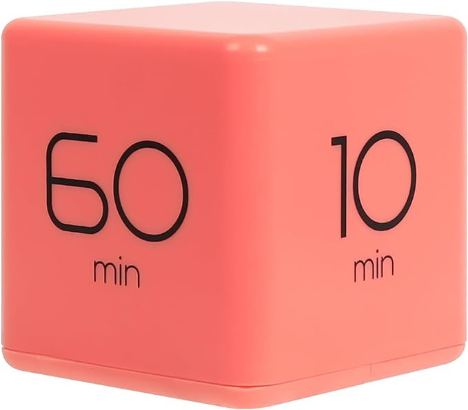 mooas Cube Timer (Coral), Timers Cube Flip Block Timers Productivity Gravity Sensor Time Manageme... | Amazon (US)