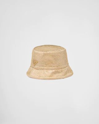 Satin bucket hat with crystals | Prada Spa US