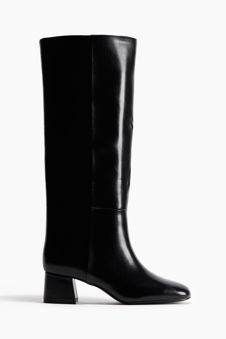 H & M - Knee-high boots - Black | H&M (UK, MY, IN, SG, PH, TW, HK)