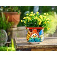 Mexican Talavera Ceramic Flower Pot Succulent Planter Pottery House Plant Home & Garden Decor Small  | Etsy (US)