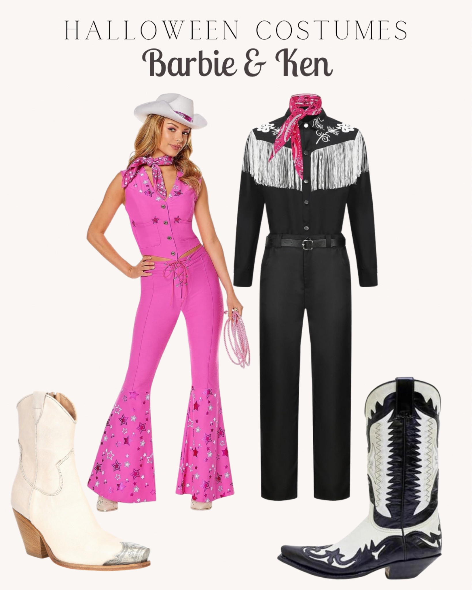 Western Ken Barbie Doll Movie Spirit Halloween Costume Shirt Bandana  Men's Small