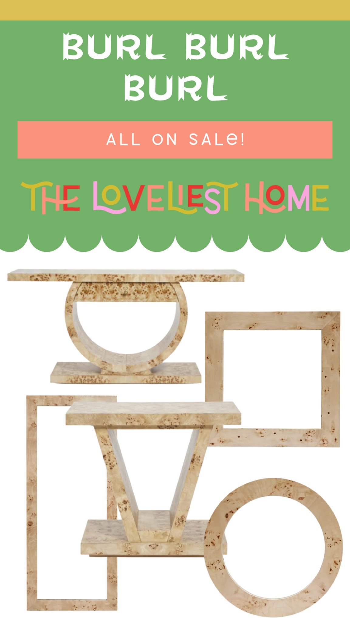 What’s better than burl wood? Burl wood on SALE! All of these pieces are 30-50% off. 

#LTKhome #LTKsalealert