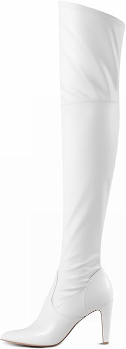 DREAM PAIRS Women's Thigh High Boots Over The Knee Heels Long Sexy Pointed Toe Boots | Amazon (US)
