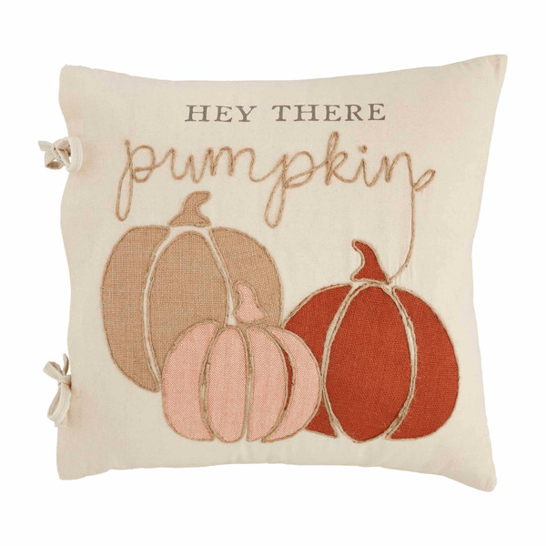 Hey There Pumpkin Throw Pillow | Mud Pie