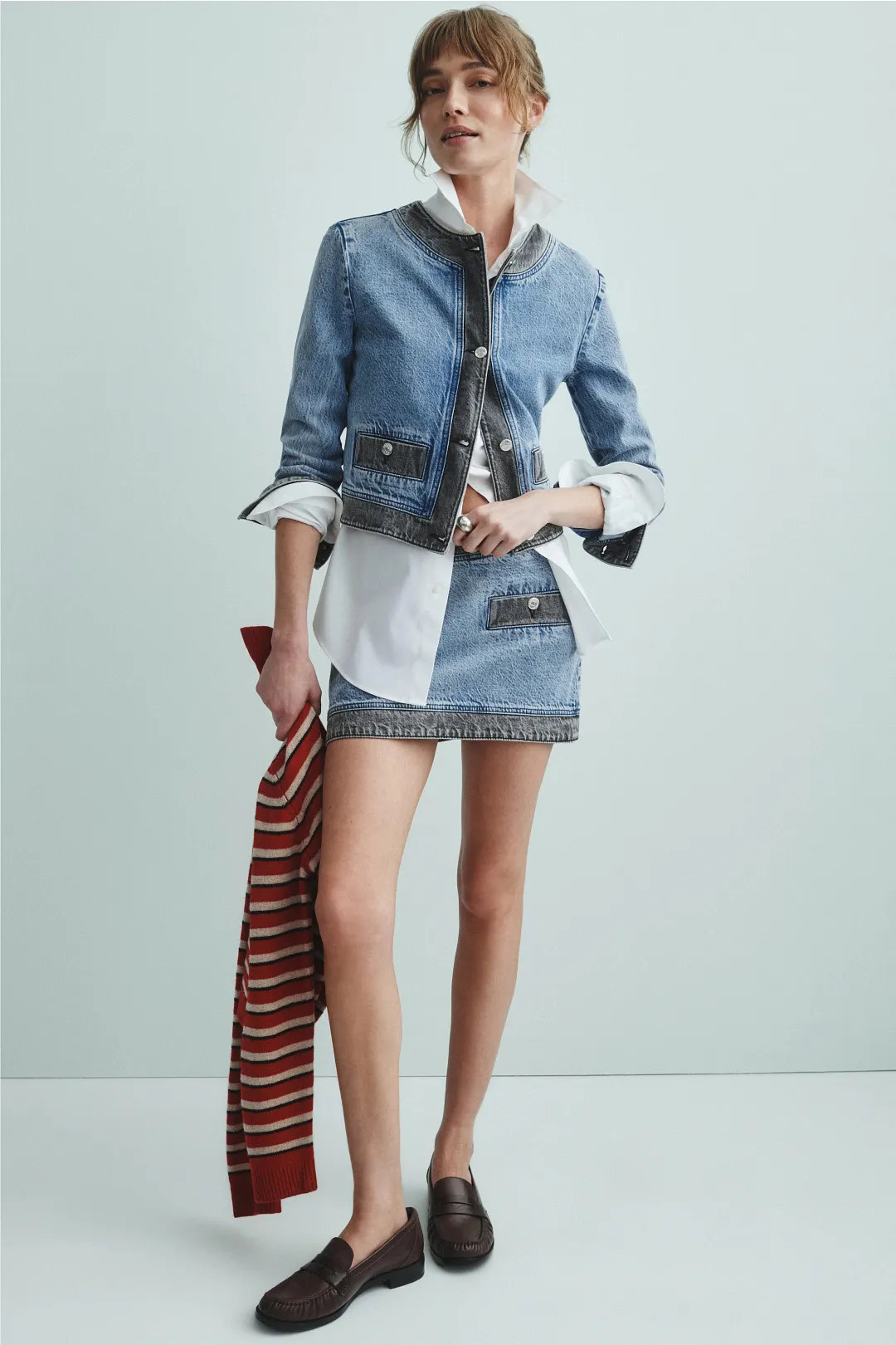 Washed Denim Mini Skirt | Rent the Runway